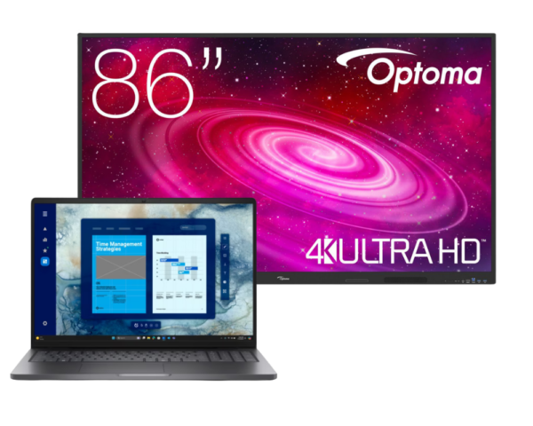 Monitor interaktywny Optoma Creative Touch 1 Series 1861 EDU 86" z laptopem