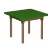 Stół przedszkolny kwadratowy 700x700 mm, wys. 1, 2 lub 3, noga drewniana -