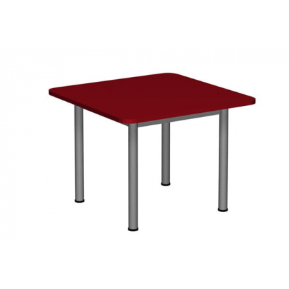 Stół szkolno-przedszkolny z kwadratowym blatem o wymiarze 700x700 mm. Profile stalowe, nóżki: rura okrągła fi 60mm, wieniec profil 40x20 mm, malowana proszkowo w kolorystyce RAL. Blat wykonany z laminowanej płyty meblowej 18 mm oklejonej okleiną PCV 2 mm. Stoły są dostępne w rozmiarach 0, 1, 2 lub 3 i regulacji w zakresie 1-3 lub na życzenie 0-2. Stoły szkolne dostępne są również w rozmiarach 4, 5 lub 6, a także w regulacji wysokości w zakresie 4-6.
