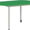 Stół MOBILNY szkolno-przedszkolny owalny 1200x700 mm, wys. 1, 2 lub 3 noga metalowa fi 40 1 stolik mobilny