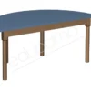 Stół przedszkolny z półokrągłym blatem o wymiarze 1200x600 mm z regulacją wys. 1-3, noga drewniana -