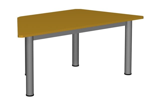 Stół przedszkolny z blatem w o wymiarze 1400x700 mm. Profile stalowe, nóżki: rura okrągła fi 40 mm.